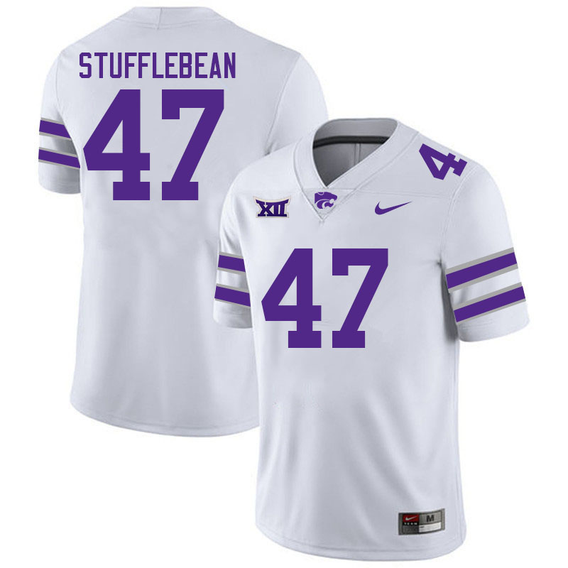 #47 Cody Stufflebean Kansas State Wildcats Fotball Jerseys Stitched Sale-White